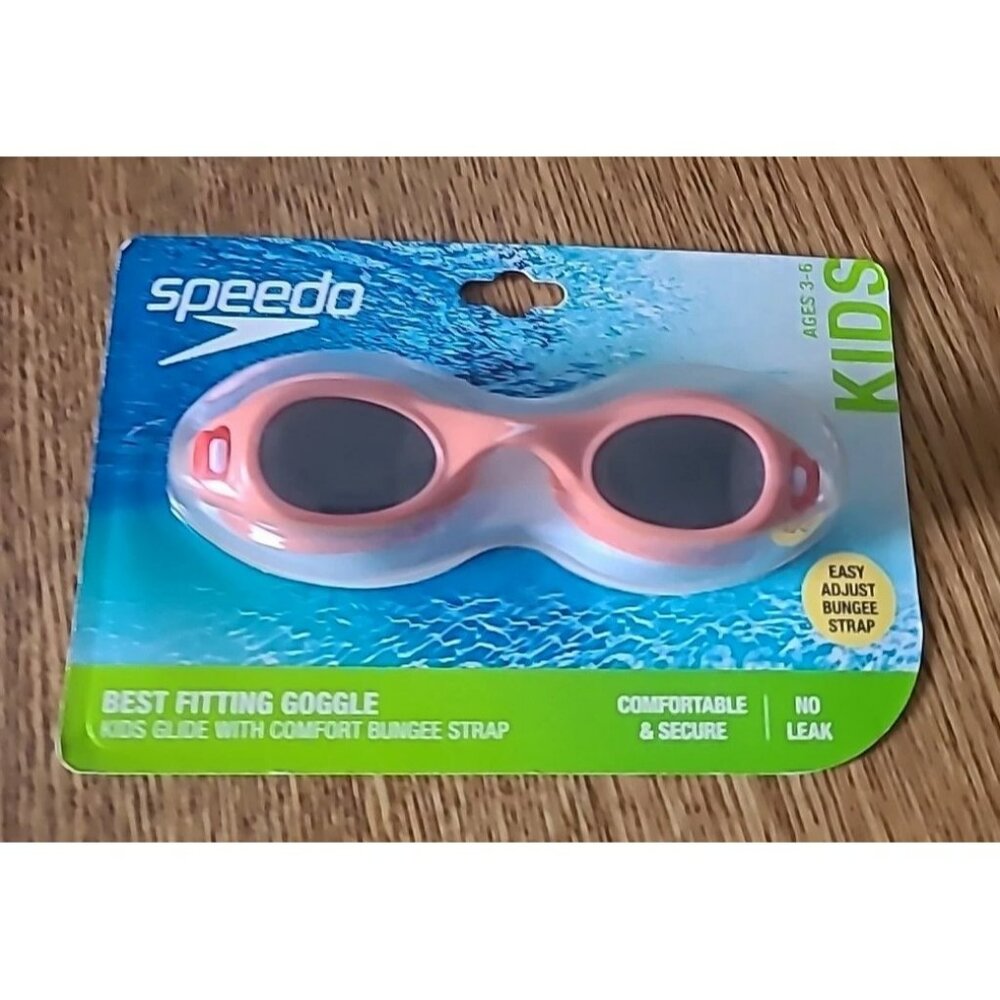 New NIP Speedo Kids Goggles 3-6 Corral Adjustable No Leak